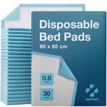 30 x AYDMED Incontinence Bed Pads 60 x 60cm | Medium Disposable Incontinence Pads | Maximum Absorbency Incontinence Bed Sheets For Adults, Children & Babies | 800ml Capacity