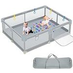 MAYQMAY Baby Playpen, 71"x59" Large Baby Play Yard for Toddler, BPA-Free with Anti-Slip Base and Anti-collision Strip Playards for Babies, Indoor & Outdoor Extra Large Kids Activity Center