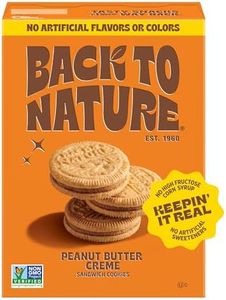 Back to Nature - Peanut Butter Creme Sandwich Cookies - Made with Real Ingredients like Wheat Flower & Whole Grains - Seriously Tasty Snack - Non-GMO - 5.5 Ounce