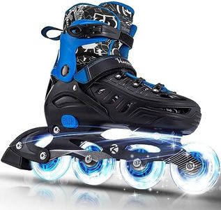 Inline Skates for Kids Adjustable Fun Illuminating Skates Girls Boys Ages 8-12 Patines para Niños Niñas Outdoor