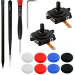 PAIRIER 2 Pcs Joystick Replacement Kit for Oculus Quest/Meta Quest 2 Controller,Left & Right Joystick Analog Thumb Stick Repair Kit with Joystick caps,Repair Tool Set for VR Controller