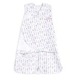 HALO 100% Cotton Sleepsack Swaddle, 3-Way Adjustable Wearable Blanket, TOG 1.5, Flower Garden, Newborn, 0-3 Months
