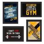 PAPER PLANE DESIGN Framed Poster For Gym Wall Motivation Set of 4 (GYM-G)