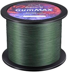 GumMAX 8X Stealth Braided Fishing Line 1093 Yards / 50 LB Abrasion Resistant Superline Zero Stretch & Smaller Diameter Confuse & Catch Big Fish Better in Saltwater & Freshwater (Blackish Green)