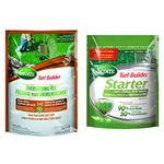 Scotts Turf Builder Overseeding Mix Grass Seed & Starter Lawn Food Fertilizer Bundle