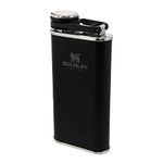 Stanley Classic Wide Mouth Flask 0.23L with Never-Lose Cap - Wide Mouth Stainless Steel Hip Flask For Easy Filling & Pouring - Insulated BPA-Free Leakproof Flask Alcohol - Matte Black