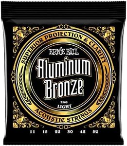 Ernie Ball Light Aluminum Bronze Acoustic Guitar Strings - 11-52 Gauge