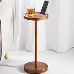 BLUEWEST Pedestal Side Table, Acaci