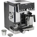 Ninja Luxury Pro 3-in-1 Coffee Maker, Latte, Cappuccino, Cold Brew & Espresso Maker, Built-in Bean Grinder & Milk Frother, Easy to Use, 5 Automatic Frothing Settings, Silver, ES701EU
