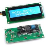 INVENTO 1pcs 1602 16x2 HD44780 Character LCD yellow-green welded with IIC/I2C Serial Interface Adapter Module