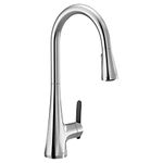 Moen S7235 Sinema One-Handle High Arc Pulldown Kitchen Faucet featuring Power Boost and Reflex, Chrome