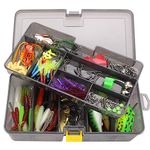 CHSEEO Fishing Lure Kits 168pcs Fishing Lure Set Fishing Baits Kit With Fishing Tackle Box Including Spoons Swimbaits Crankbaits Spinnerbaits Artificial Lures for Freshwater Saltwater Fishing #2