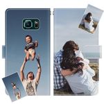 JGOYGYI Personalized PU Leather Wallet Phone Case compatible with Samsung Galaxy S6 Edge with Kickstand Flip Cover,Customize Your Own Picture/Photo/Image/Text +Adjustable lanyard