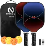 Niupipo Pickleball Paddles - USAPA Approved Graphite Fiberglass Pickleball Paddles Set of 2 with Polypropylene Honeycomb Core, Cushion 4.72In Grip, Portable Bag, Lightweight Pickleball Racket