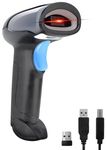 Shreyans 1D Wireless Barcode Scanner with 2.4GHz Nano Receiver for The Best Wireless Scanning Experience | Can Scan 1D Barcode Types Faster Than Other 2D Scanners | Also Supports Wired Scanning