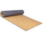 IRIS Fitness Non Slip TPE and Organic Cork Yoga mat with strap for hot Yoga Pilate Gymnastics, Double Sided (72 inch x 24 inch x 6 mm) (Grey)