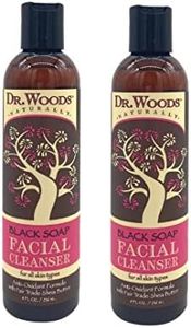 Dr. Woods Black Soap Liquid Facial Cleanser with Organic Shea Butter, 8 Ounce (Pack of 2)