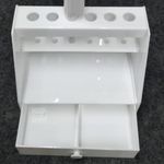 White Colour Micropipette Stand with Tips Drawer, Use For Chemical, pathology, reasearch Laboratory, Capacity: 6 Pipette