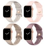 Sport Bands Compatible with Apple Watch Band 38mm 40mm 41mm 42mm 44mm 45mm 46mm 49mm for Women Men, Silicone Replacement Wristbands Straps for iWatch Series Ultra 2/Ultra/10/9/8/7/6/5/4/3/2/1/SE