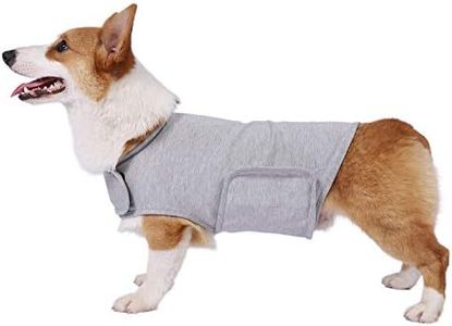 YUKOOL Anxiety Manteau pour chiens, gilet léger et apaisant, utilisé pour une thérapie instantanée pour l'excitation en foudre et feux d'artifice pour garder un confort apaisant (taille M, gris)