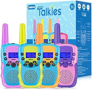 Selieve Walkie Toys for Kids 4 Pack, Toys for 3-12 Year Old Boys or Girls, 3 Miles Long Range Indoor Outdoor Adventures Activity Stem Toys, Birthday Easter Gifts for 5-8 Year Old Kids