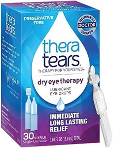 TheraTears Dry Eye Therapy Lubricating Eye Drops for Dry Eyes, Preservative Free eye drops, 30 Single-Use Vials