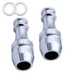 Curtain Blind Cord Pull Handle,Heavy Chrome Light Pull with Rubber Ring Weighted Pull Cord Ends for Bathroom Light Cord Toilet Fan Switch,Pack of 2