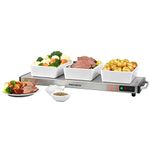 Progress EK2610P Cordless Hot Plate, Large Food Warming Tray, Plate Warmer, Portable Buffet Server Tray, 1200W, Non-Slip, 15 Minute Charge Time, Keeps Meals Warm for Up to 60 Minutes, Camping/Caravans