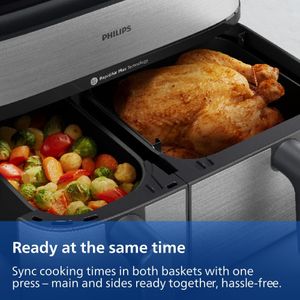 Philips 5000 Dual Basket Air Fryer 9L – Large Capacity