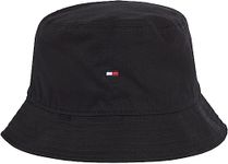 Tommy Hilfiger Men's Flag Bucket Hat, Black, One Size