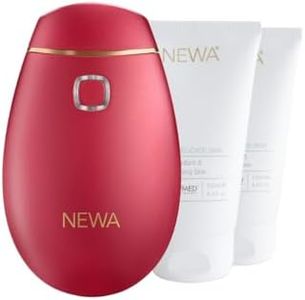 NEWA RF Wrinkle Reduction Device (Plug in) - FDA Cleared Skincare Tool for Facial Tightening. Boosts Collagen, Reduces Wrinkles. with 2 Months Gel Supply.