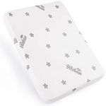 Biloban Crib Mattress Pad Topper 52" X 28", Viscose Made from Bamboo Dual Sided Memory Foam Baby Crib Mattress Topper/Pad with Waterproof Removable Cover, Fits Standard Size Cribs & Toddler Bed