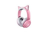 Razer Kraken BT Kitty Edition - Bluetooth Wireless Gaming Headset (The Wireless Cat-Ear Headsets, Chroma RGB Lighting, Internal Beamforming Microphone, 40 mm Driver, Earcup Controls) Quartz Pink