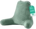 Sasttie 25-inch Reading Pillows for Sitting in Bed Adult, Jumbo Velvet Back Pillow Bed Sitting Up, XL High Back-Rest Support Cushion for Sit Up on Couch & Floor, Oeko-Tex Certified, Green