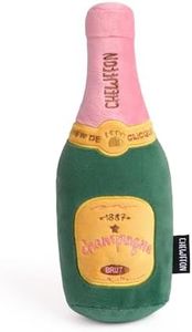 CHEWFFON Enrichment Dog Toys, Interactive Squeaky Champagne Bottle Puppy Toy for Boredom, Plush Present Birthday Toy for Small and Medium Dogs