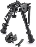 JINSE Carbon Fiber 6 to 9 Inches Hunting Bipod,Adjustable Spring Return Sling Swivel Mount with Adapter