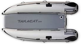 Takacat 260LX Inflatable Dinghy Boat Open Transom Sport Tender - 3-Person - 8HP, Ultra-Portable Open Bow Design, 2.6 Meters, Gray