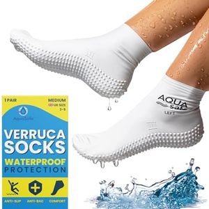 AquaSafe Guard Swimming Verucca Socks - Beige, Medium