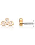 Limerencia 18g Titanium Internally Threaded Tragus Piercing Jewelry CZ Top Flat Back Piercing Nose Studs Earring, Helix, Cartilage, Labret, Monroe for Women or Men, Titanium, cubic zirconia…