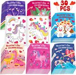 Lionoble 30Pcs Valentines Day Coloring Books for Kids 4-8, 8-12, Valentine's Party Favors Bulk Gifts Includes Dinosaur More Designs Goodie Bags Stuffer for Classroom Activity Supplies Boys Girls