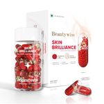 Beautywise Skin Brilliance Glutathione with NAC | Dual Action | Evening Primrose Oil, L-Lysine, Grape Seed & Vitamin C, E | For Skin Brightening and Glow | 30 Capsules (Pack of 1)