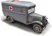 Miniart 1:35 Scale GAZ-03-30 Ambulance Plastic Model Kit (Grey)