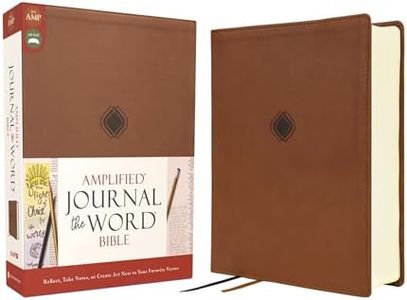 Amplified Journal the Word Bible, Leathersoft, Brown: Reflect, Take Notes, or Create Art Next to Your Favorite Verses