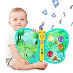 PRIME DEALS Musical Butterfly Piano with Hammer Game Lights Learning Educational Interactive Infant Toddler Kids Toy with Animal Sound Toy - Multicolor