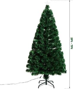4FT Fiber Optic Christmas Tree – Pre-Lit Artificial Holiday Decor