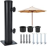 Finderomend Patio Umbrella Base Holder Heavy Duty Steel Umbrella Deck Mount on Deck Patio,Umbrella Holder Stand for Courtyard Balcony,Docks,Pontoons,Picnic Tables,Flags