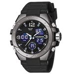 Carlington Resin Endurance Analog-Digital Sports Watch For Men And Boys - Ct 9105 Black