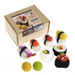 Woolbuddy Cat Toy - Cat Sushi Toy, 8pcs, Wool Cat Toy for Boredom & Stimulating, Cute Interactive Cat Toys for Indoor Cats, Self Play Cat Kitten Toys, Cat Chew Toy, Cat Enrichment Without Catnip