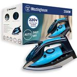 Morphy Richards 220v Iron 2600 Watts with Steam & Auto Shut Off 220-240 Volts 50/60 hz Bundle with Dynastar Plug Adapters (NOT for USA)