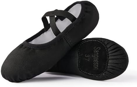 SANGEESON Ballet Shoes Women Canvas Dance Slippers